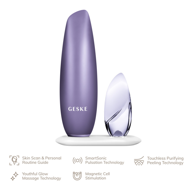 Безконтактна магнітна пілінг-маска GESKE Touchless Magnetic Peeling Mask 5 в 1 purple