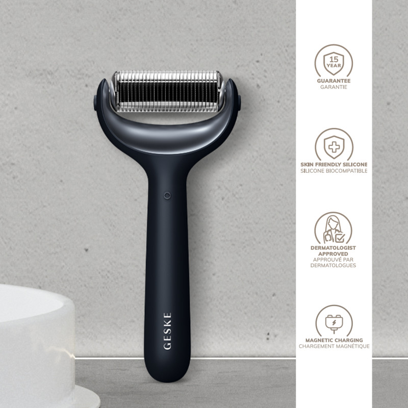 Ролер для голкової мезотерапії обличчя та тіла GESKE MicroNeedle Face&Body Roller black