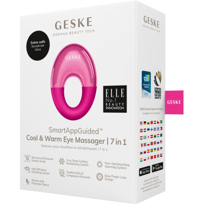 Масажер для очей GESKE Cool&Warm Eye Massager 7 в 1 magenta