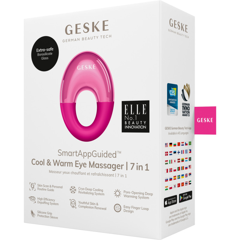 Масажер для очей GESKE Cool&Warm Eye Massager 7 в 1 magenta