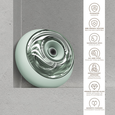 Масажер для обличчя та тіла GESKE Sonic Cool&Warm Face and Body Massager 9 в 1 green