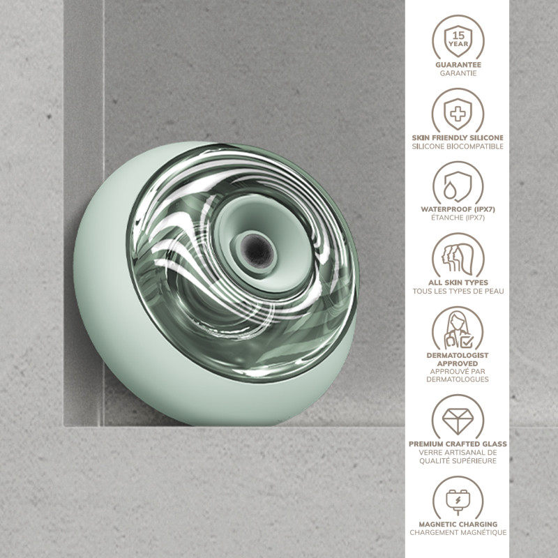 Масажер для обличчя та тіла GESKE Sonic Cool&Warm Face and Body Massager 9 в 1 green