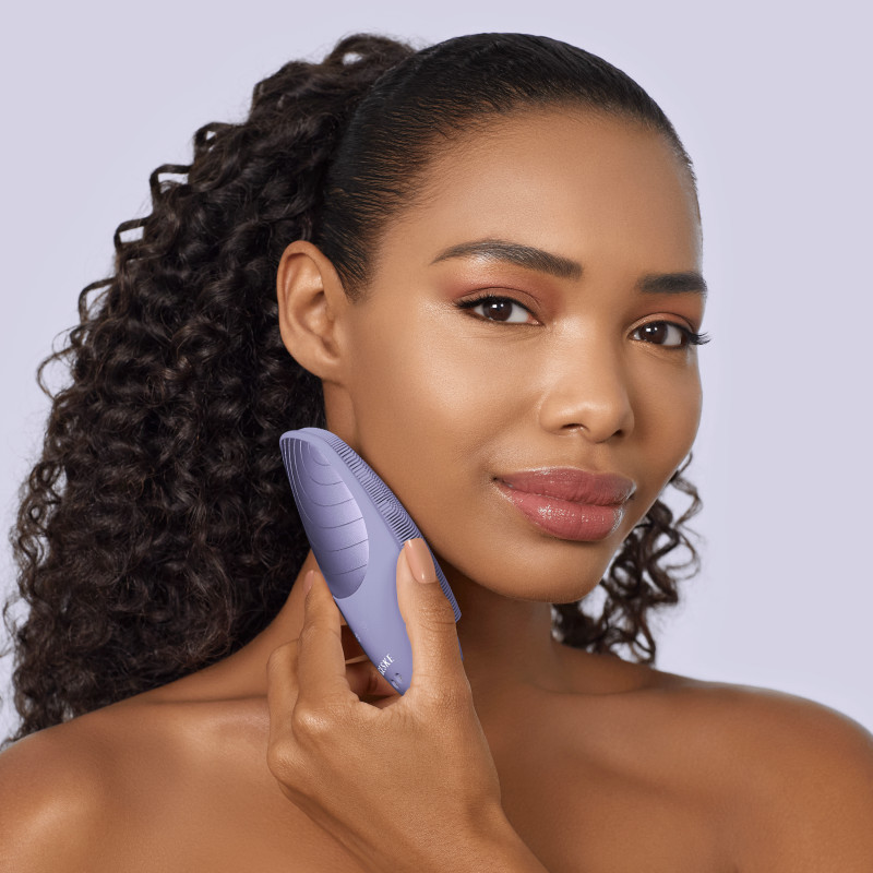 Електронна звукова термощітка для обличчя GESKE Sonic Thermo Facial Brush 6 в 1 purple