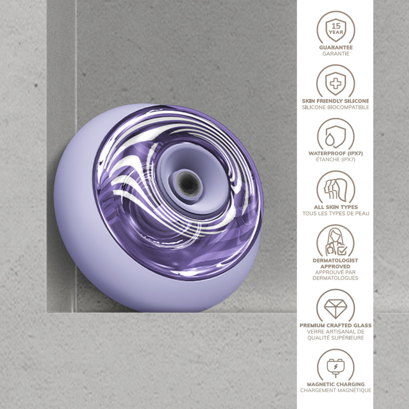 Масажер для обличчя та тіла GESKE Sonic Cool&Warm Face and Body Massager 9 в 1 purple