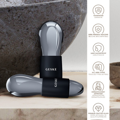 Подвійний масажер для очей GESKE Cool&Warm Duo Eye Massager black
