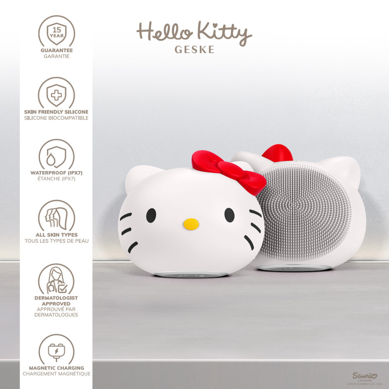 Ультразвукова щітка для обличчя GESKE Sonic Facial Brush by Hello Kitty