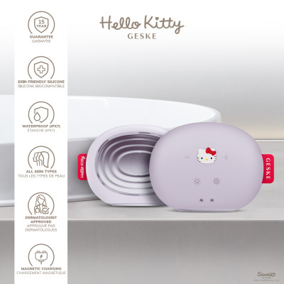 Ультразвукова маска тепло та холод GESKE Sonic Warm&Cool Mask 8 в 1 by Hello Kitty purple