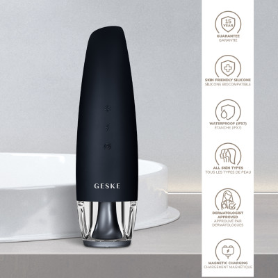 Антивіковий LED-випромінювач для відновлення шкіри обличчя GESKE Anti-Aging Skin Renewer 9 в 1 black