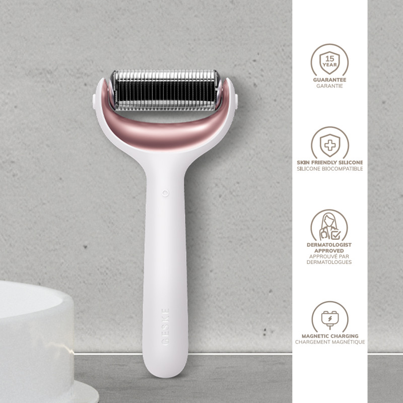 Ролер для голкової мезотерапії обличчя та тіла GESKE MicroNeedle Face&Body Roller 9 в 1 starlight