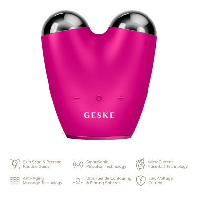 Мікрострумовий підтягувач обличчя GESKE MicroCurrent Face-Lifter magenta