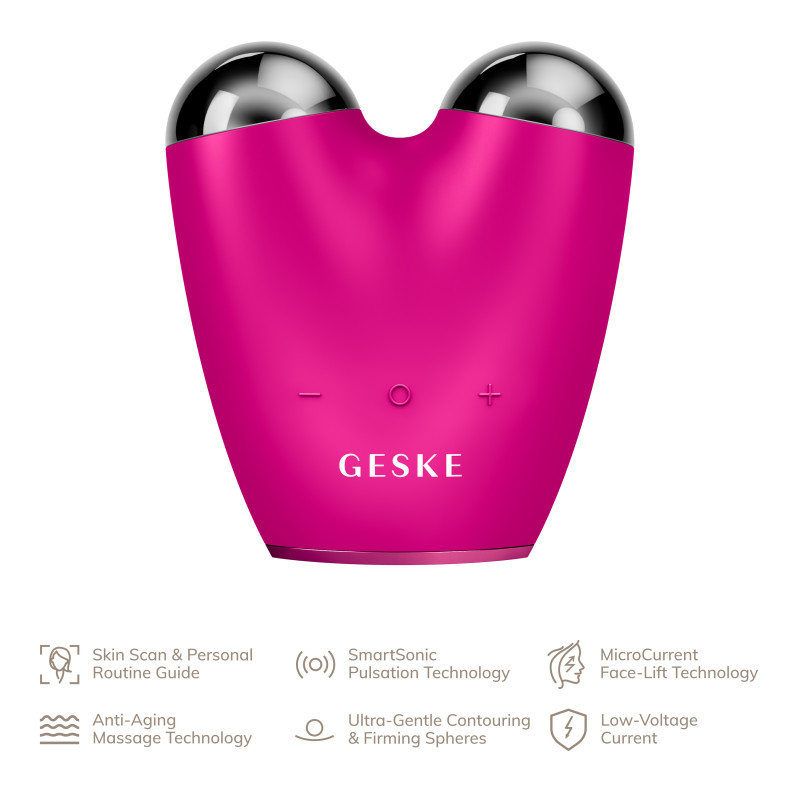 Мікрострумовий підтягувач обличчя GESKE MicroCurrent Face-Lifter magenta