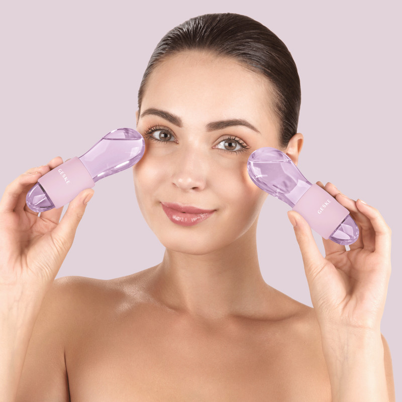 Подвійний масажер для очей GESKE Cool&Warm Duo Eye Massager 7 в 1 pink
