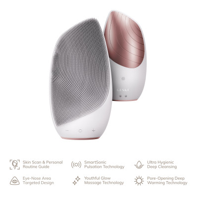 Електронна звукова термощітка для обличчя GESKE Sonic Thermo Facial Brush 6 в 1 starlight