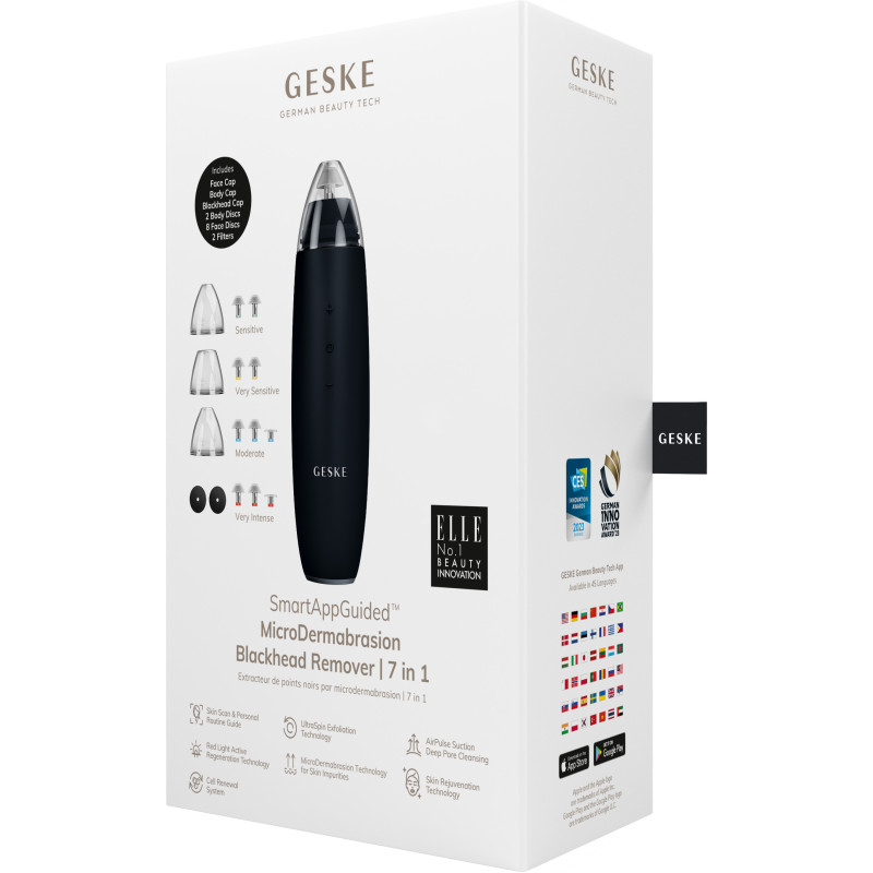 Мікродермабразійний пристрій для видалення чорних цяток GESKE MicroDermabrasion Blackhead Remover black