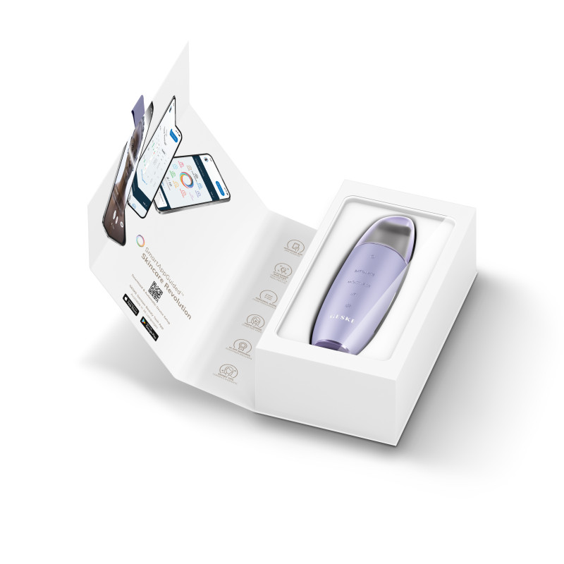 Мікрострумовий скрабер для шкіри та усунення чорних точок GESKE MicroCurrent Skin Scrubber&Blackhead Remover 9 в 1 purple