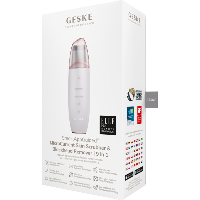Мікрострумовий скрабер для шкіри та усунення чорних точок GESKE MicroCurrent Skin Scrubber&Blackhead Remover 9 в 1 starlight
