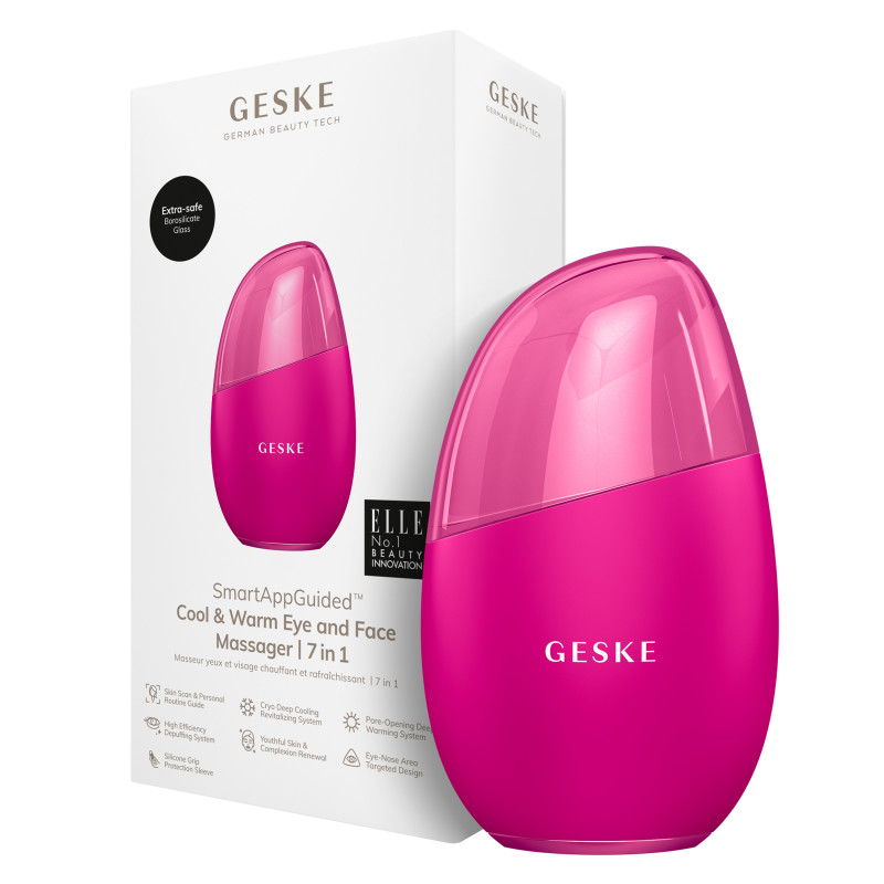 Масажер для обличчя GESKE Cool&Warm Eye and Face Massager 7 в 1 magenta