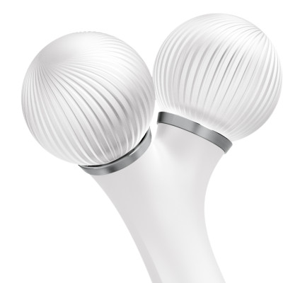 Електронний ультразвуковий ролик для обличчя GESKE Sonic Facial Roller 4 в 1 white