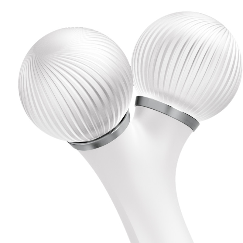 Електронний ультразвуковий ролик для обличчя GESKE Sonic Facial Roller 4 в 1 white