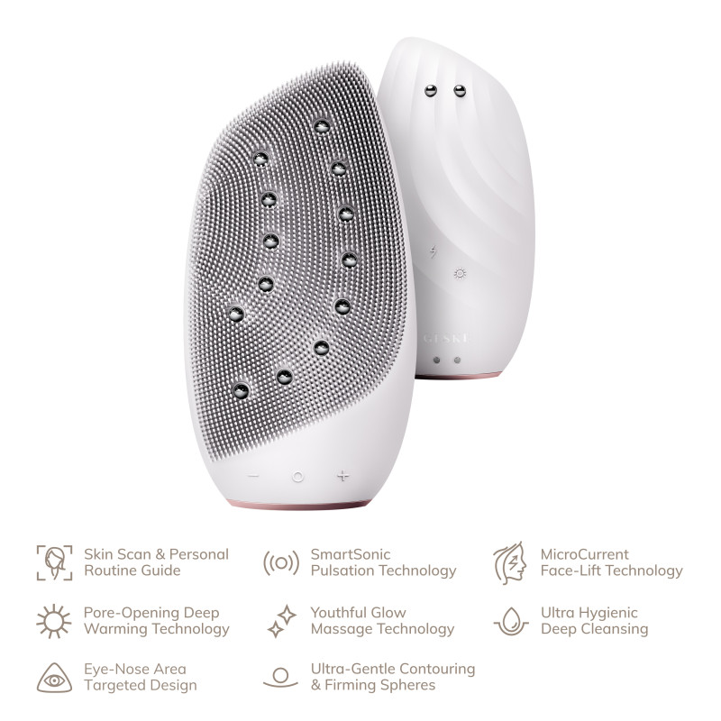 Очищувальна щітка для обличчя GESKE Sonic Thermo Facial Brush&Face-Lifter starlight
