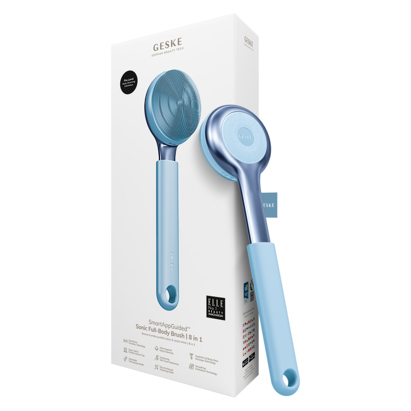 Ультразвукова щітка для всього тіла GESKE Sonic Full-Body Brush&Intensive Exfoliator 8 в 1 aquamarine