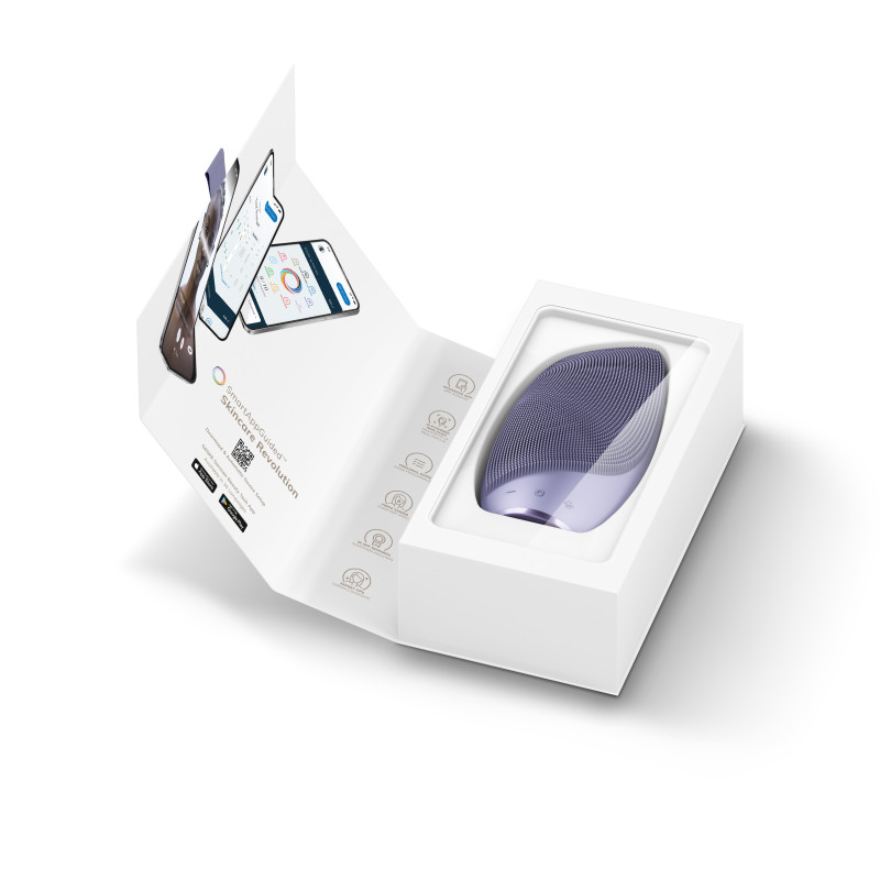 Електронна звукова термощітка для обличчя GESKE Sonic Thermo Facial Brush 6 в 1 purple