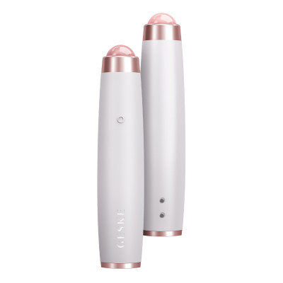 Ручка-масажер для обличчя з рожевим кварцом GESKE SmartAppGuided Sonic Rose Quartz LED Depuffing Pen 8in1 starlight