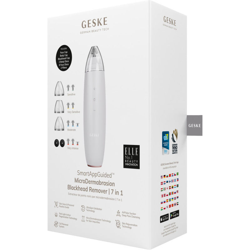 Мікродермабразійний пристрій для видалення чорних цяток GESKE MicroDermabrasion Blackhead Remover 7 в 1 starlight