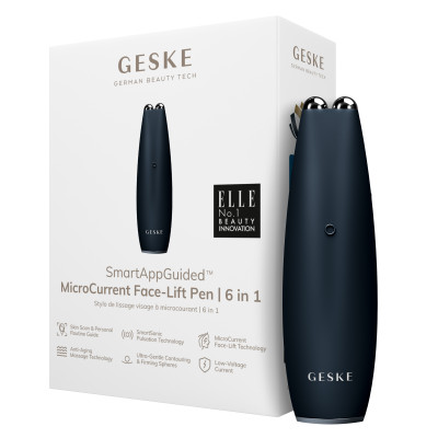 Мікрострумова ручка для підтяжки обличчя GESKE MicroCurrent Face-Lift Pen black