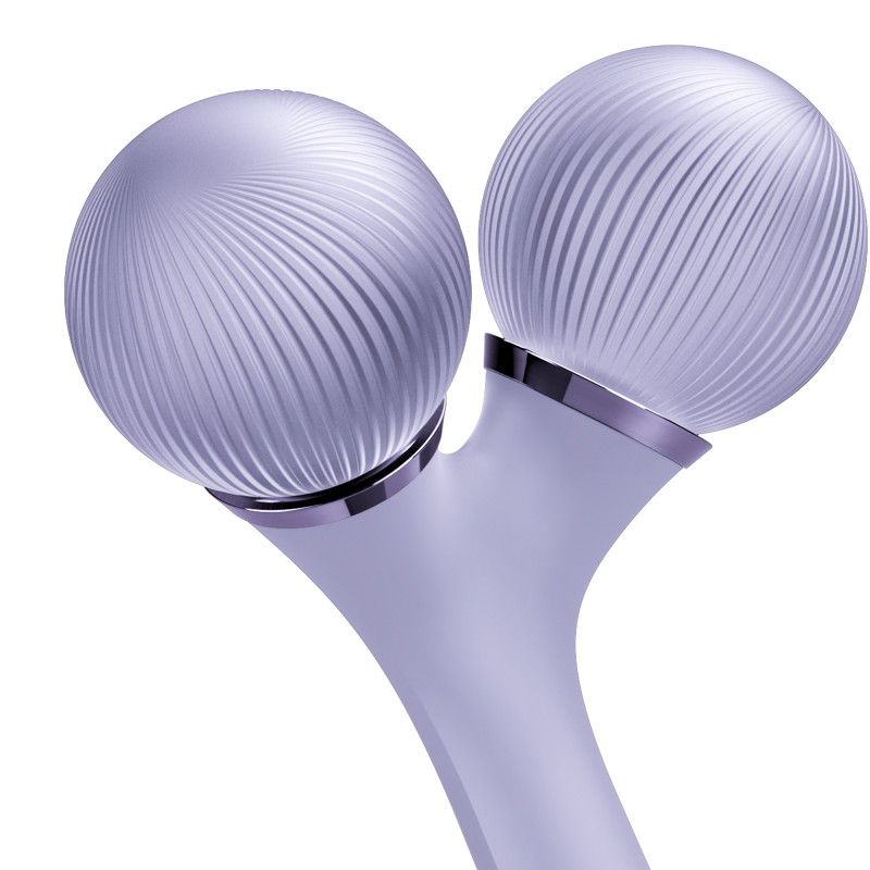 Електронний ультразвуковий ролик для обличчя та тіла GESKE Sonic Facial&Body Roller 4 в 1 violet