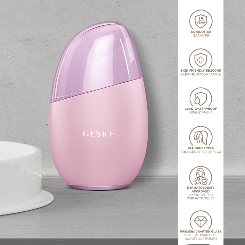 Масажер для обличчя GESKE Cool&Warm Eye and Face Massager 7 в 1 pink
