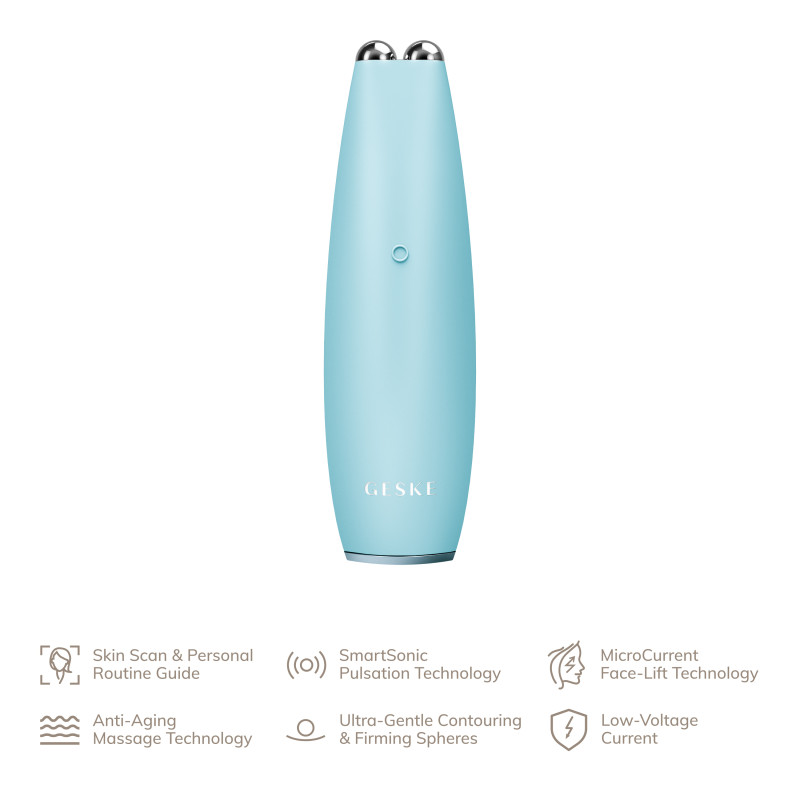 Мікрострумова ручка для підтяжки обличчя GESKE MicroCurrent Face-Lift Pen turquoise