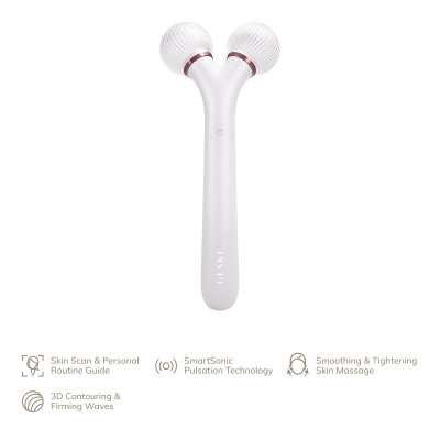 Електронний ультразвуковий ролик для обличчя GESKE Sonic Facial Roller 4 в 1 starlight