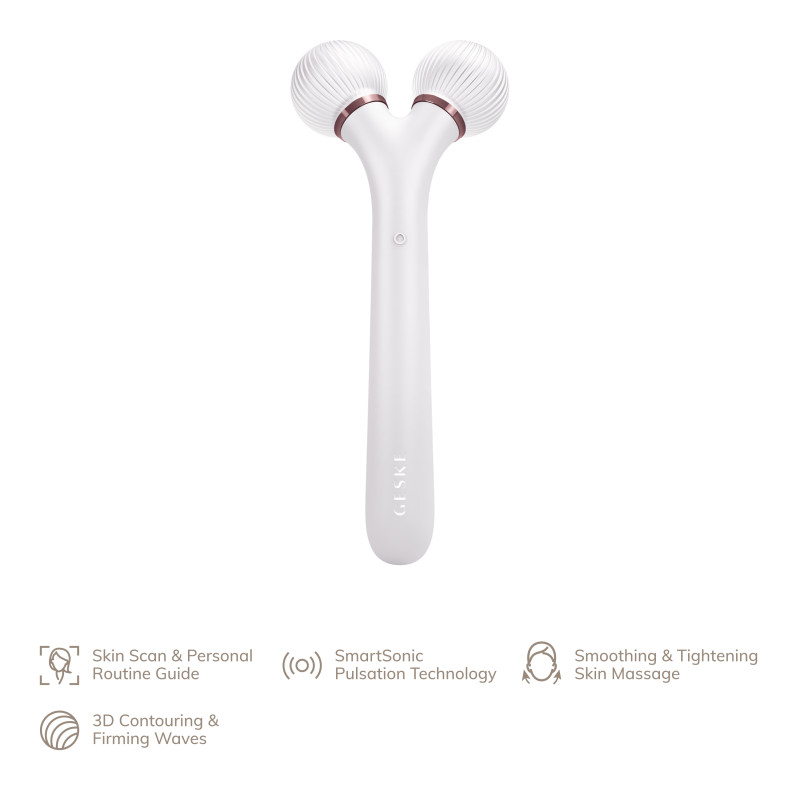 Електронний ультразвуковий ролик для обличчя GESKE Sonic Facial Roller 4 в 1 starlight