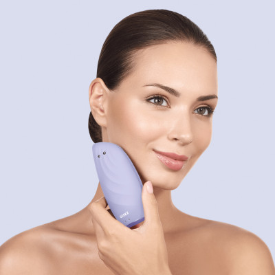Очищувальна щітка для обличчя GESKE Sonic Thermo Facial Brush&Face-Lifter 8 в 1 purple