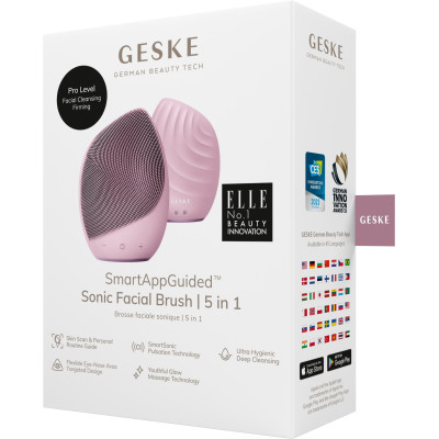 Електронна ультразвукова щітка для обличчя GESKE Sonic Facial Brush pink