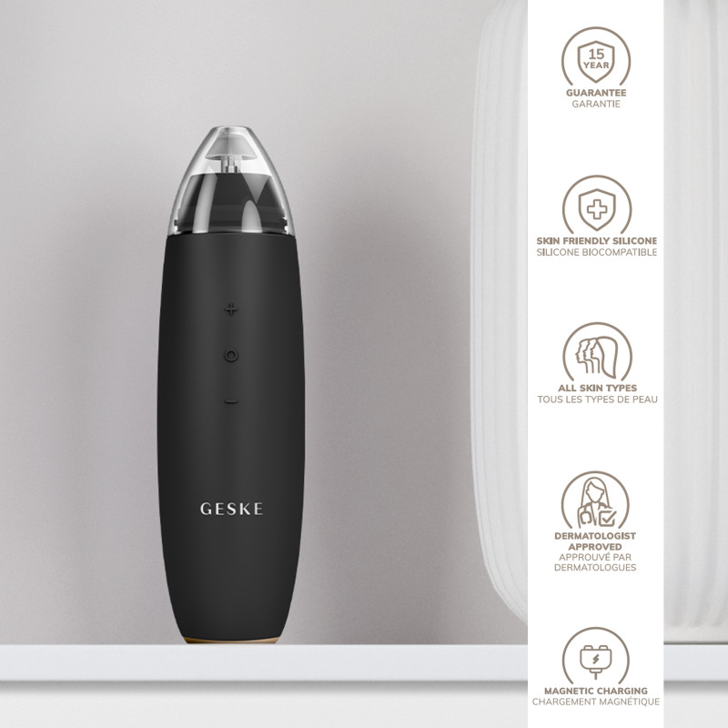 Мікродермабразійний пристрій для видалення чорних цяток GESKE MicroDermabrasion Blackhead Remover 7 в 1 gray