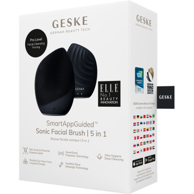 Електронна ультразвукова щітка для обличчя GESKE Sonic Facial Brush 5 в 1 black