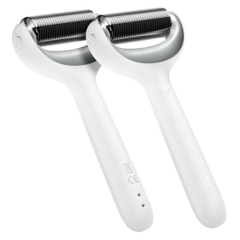 Електронний ролер для обличчя та тіла з мікроголками GESKE MicroNeedle Face&Body Roller white