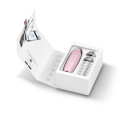 Мікродермабразійний пристрій для видалення чорних цяток GESKE MicroDermabrasion Blackhead Remover 7 в 1 pink