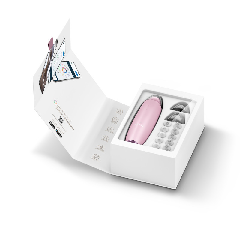Мікродермабразійний пристрій для видалення чорних цяток GESKE MicroDermabrasion Blackhead Remover 7 в 1 pink