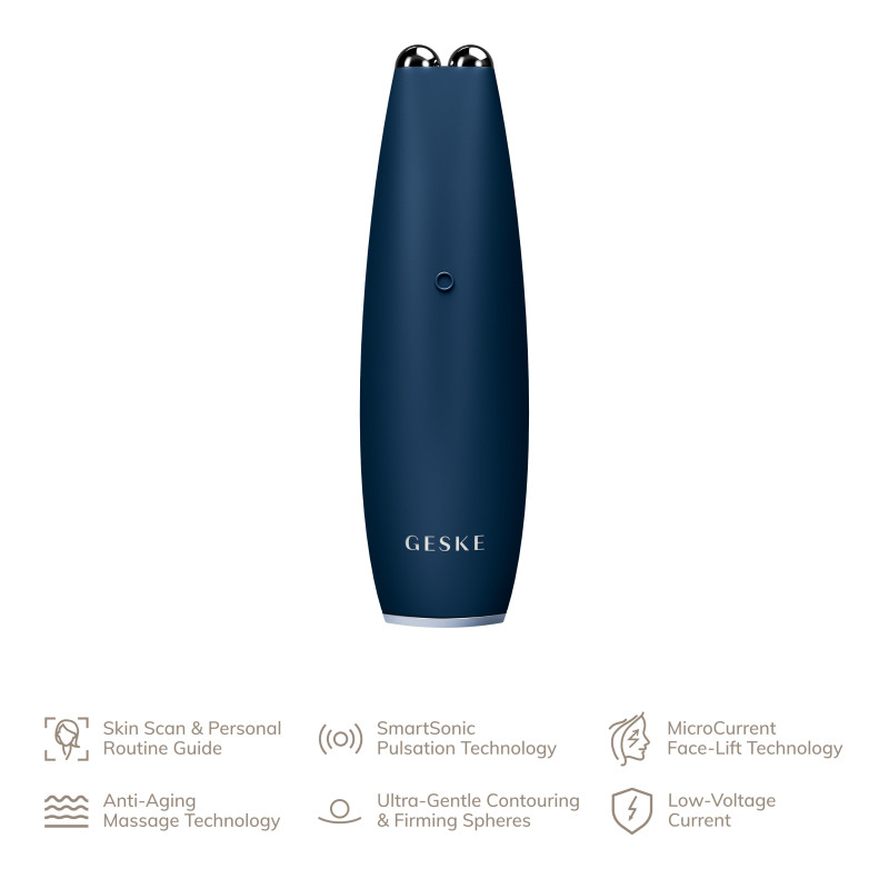 Мікрострумова ручка для підтяжки обличчя GESKE MicroCurrent Face-Lift Pen midnight