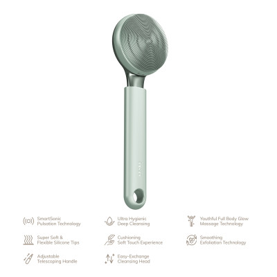 Ультразвукова щітка для всього тіла GESKE Sonic Full-Body Brush&Intensive Exfoliator 8 в 1 green