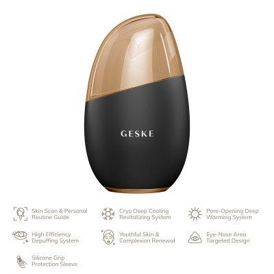Масажер для обличчя GESKE Cool&Warm Eye and Face Massager gray