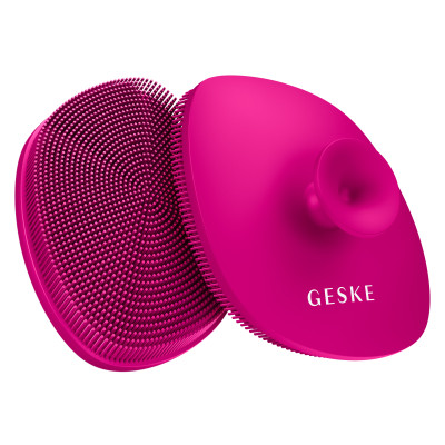 Щітка для обличчя GESKE Facial Brush 4 в 1 з тримачем magenta