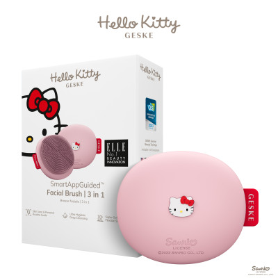 Щітка для обличчя GESKE Facial Brush 3 в 1 by Hello Kitty pink