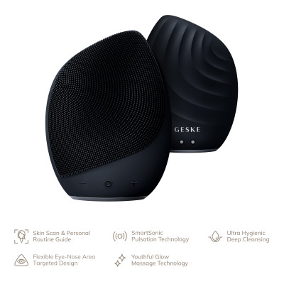 Електронна ультразвукова щітка для обличчя GESKE Sonic Facial Brush 5 в 1 black