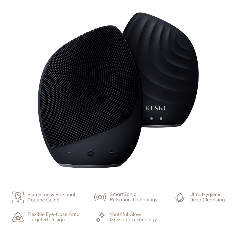 Електронна ультразвукова щітка для обличчя GESKE Sonic Facial Brush 5 в 1 black