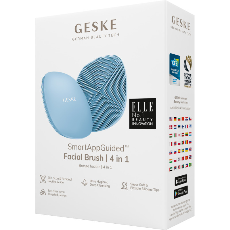 Щітка для обличчя GESKE Facial Brush 4 в 1 aquamarine