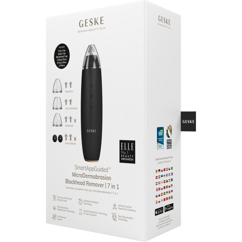 Мікродермабразійний пристрій для видалення чорних цяток GESKE MicroDermabrasion Blackhead Remover 7 в 1 gray